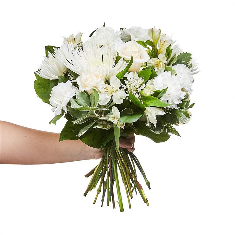 Simply White Hand Tied Bouquet - Florist's Choice - flowers vary